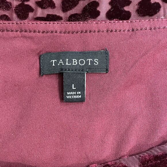 Talbots Top‎ Leopard Animal Print Long Sleeve Pullover Womens L - Picture 3 of 7